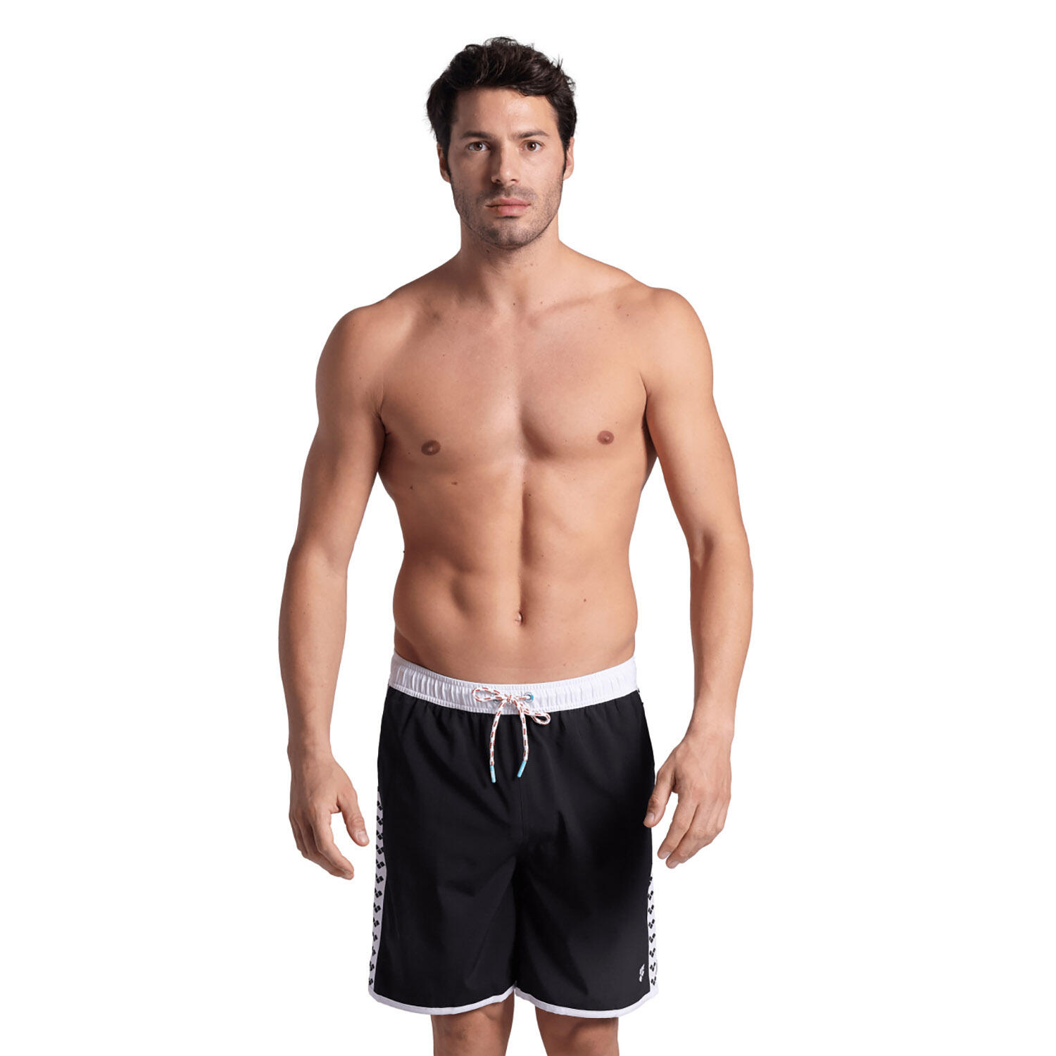 Arena - Shorts De Bain Homme - Icons Team Stripe - Maillot De Bain 1 Pièce - Blanc|noir - 42 M/l - Decathlon