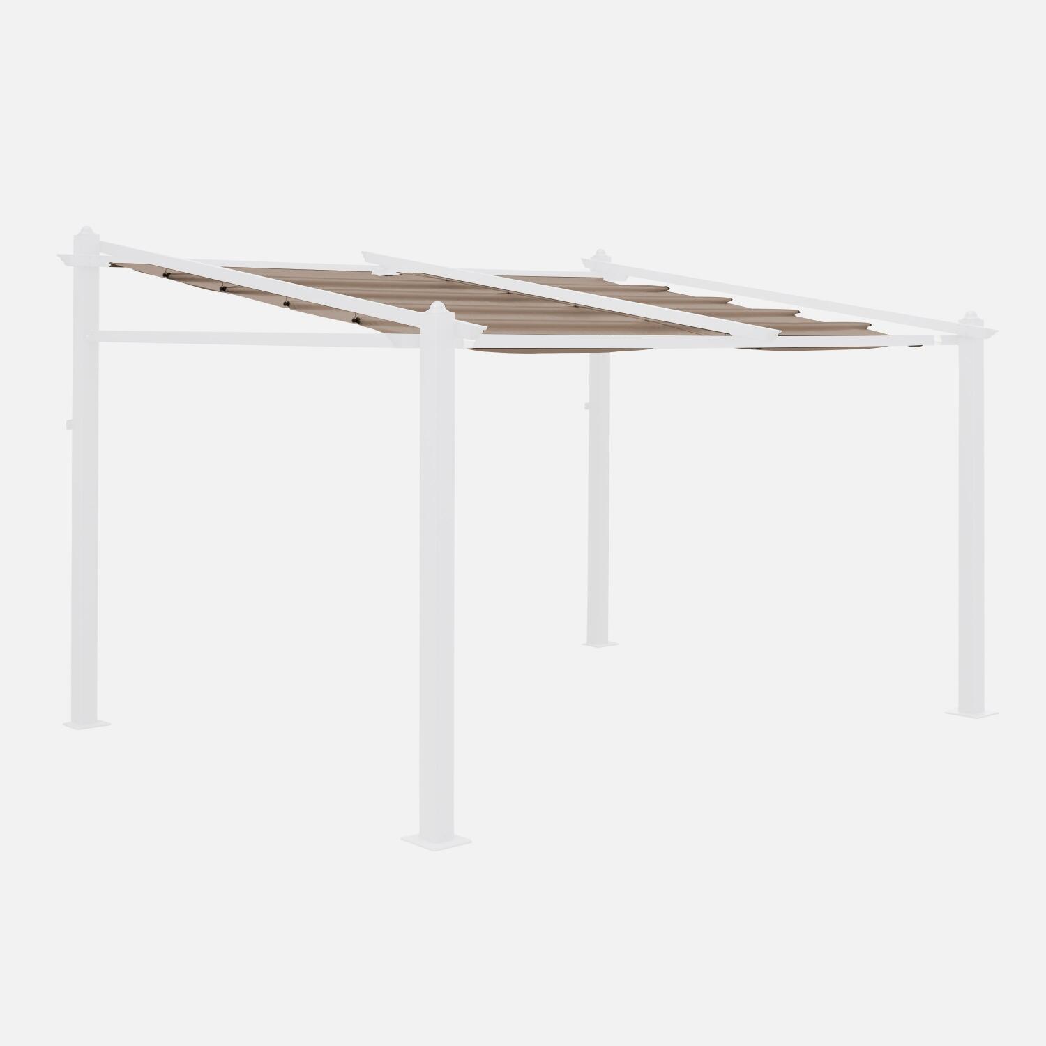 3x4m Murum, cobertura do toldo para pérgola, Taupe