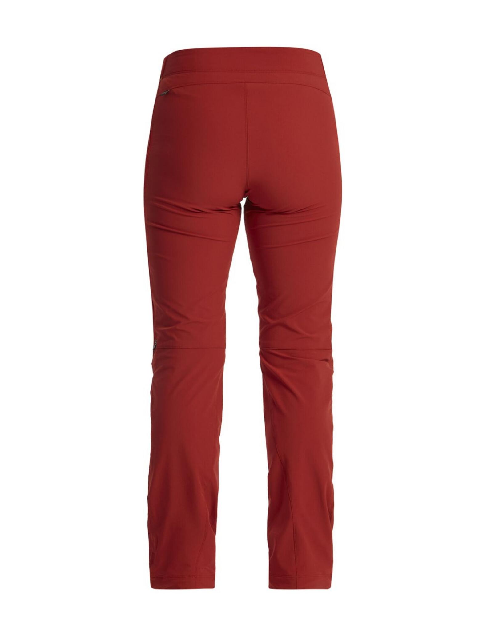 Pantalon Randonnée Lundhags Askro Femme nylon rouge taille réglable 2/3