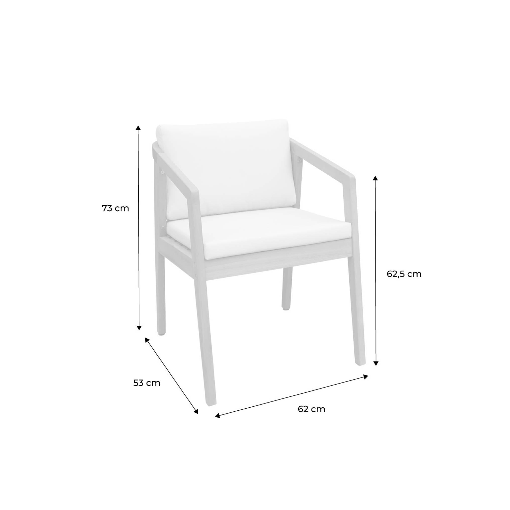Silla de jardín de madera de acacia, set de 2, Verde kaki 4/6