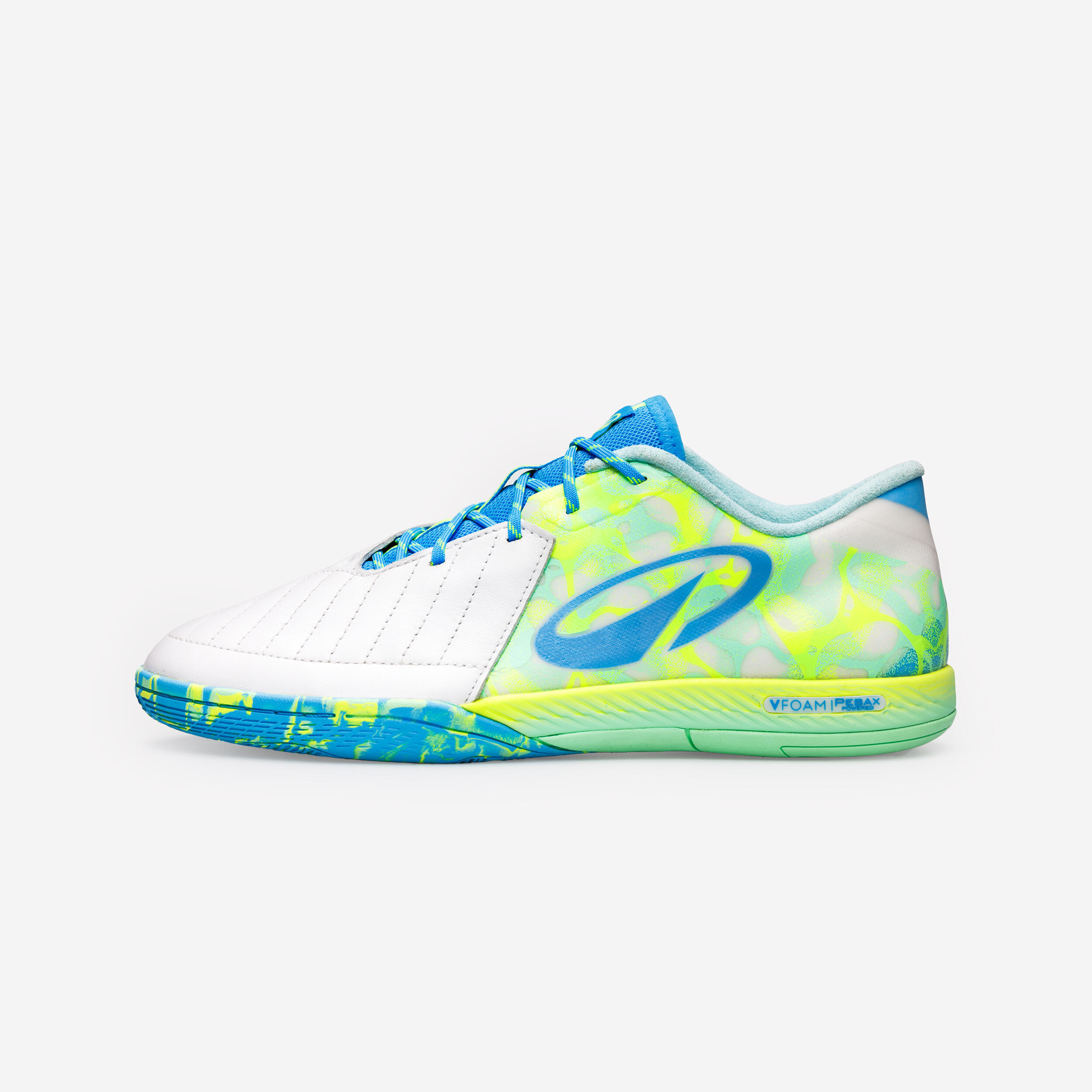 Kipsta - Seconde Vie - Chaussures Ginka Pro Pack 24/25 Coupe Du Monde - Excellent - Chaussures De Futsal - Bleu|jaune|vert - 41,5 - Decathlon