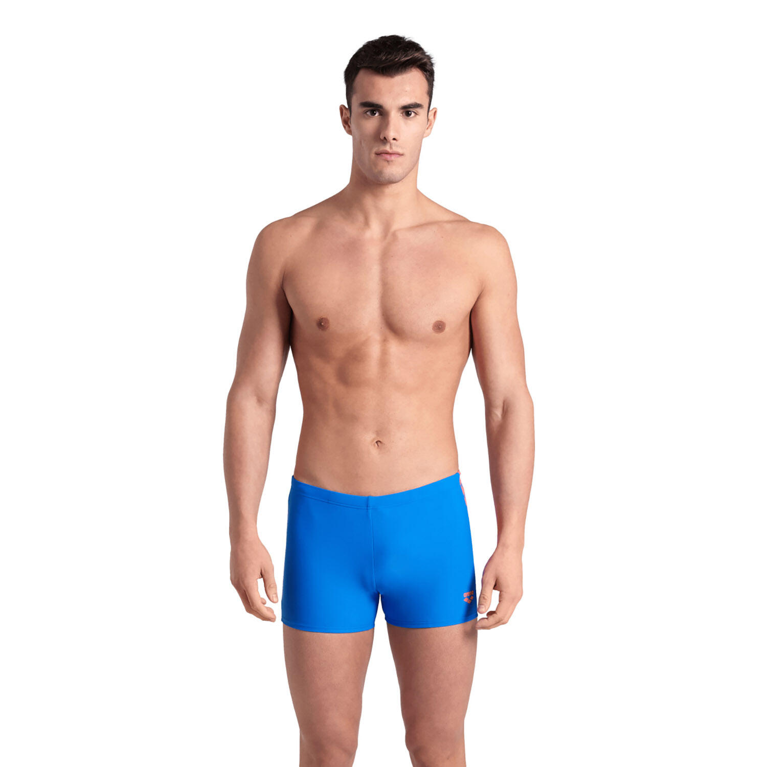 Arena - Short De Natation Homme - Icons Solid - Boxer De Bain - Bleu|orange - 95 - Decathlon