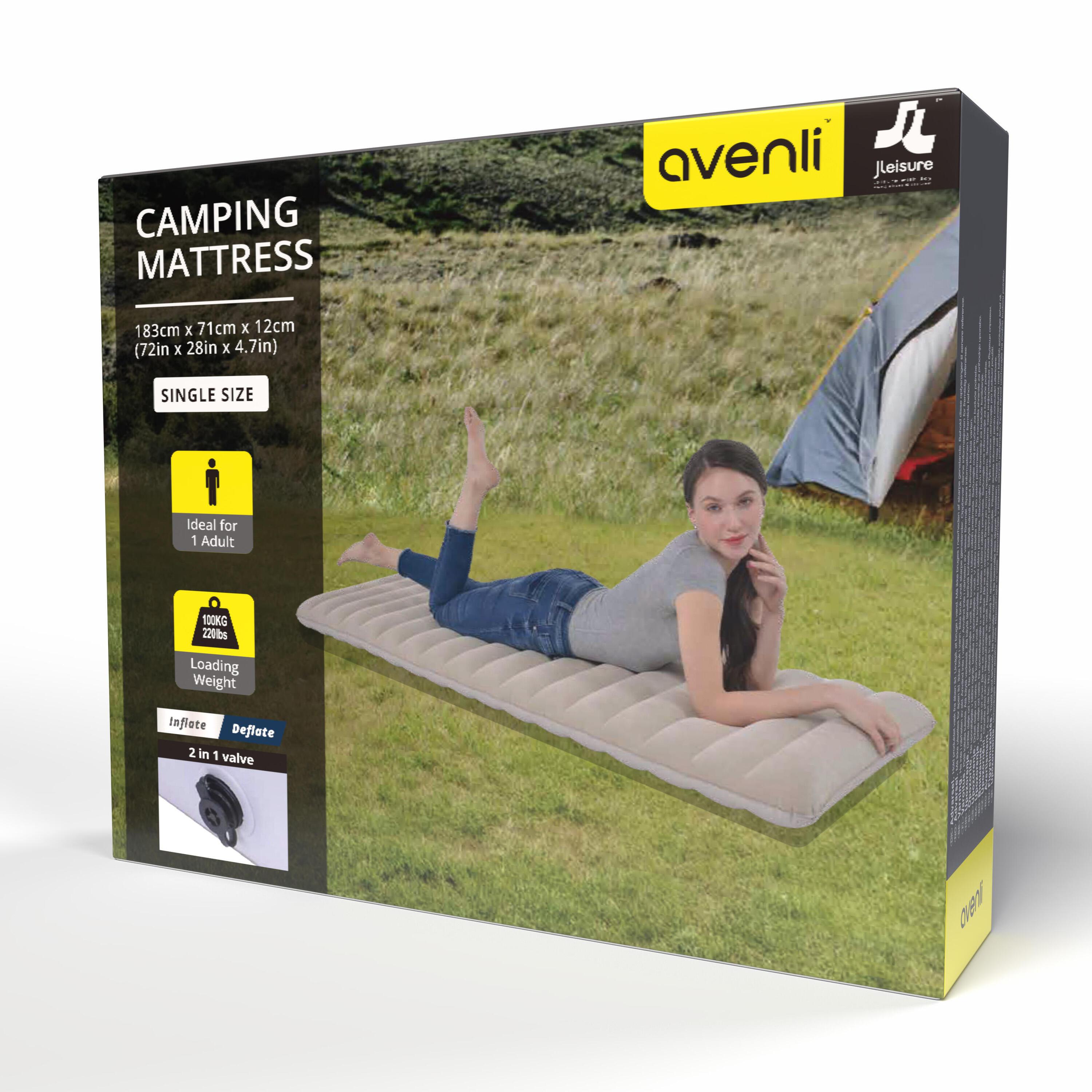 Luftmatratze Camping 1 Person 183x71x12cm Luftbett Campingmatratze 7/7