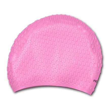 Bonnet de Natation Strié en Silicone Étanche pour Cheveux Longs