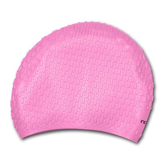 Bonnet de Natation Strié en Silicone Étanche pour Cheveux Longs