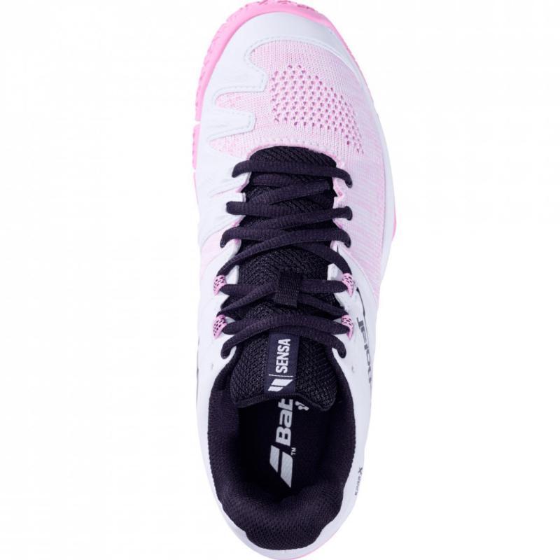 BABOLAT SENSA WOMEN Blanco/Rosa SS25 (Zapatillas) 3/7