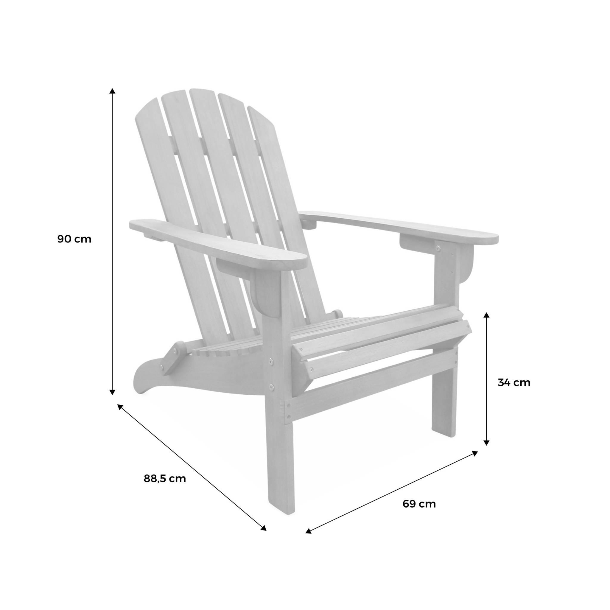 Sillón de jardín de madera, set de 2, Madera 4/5