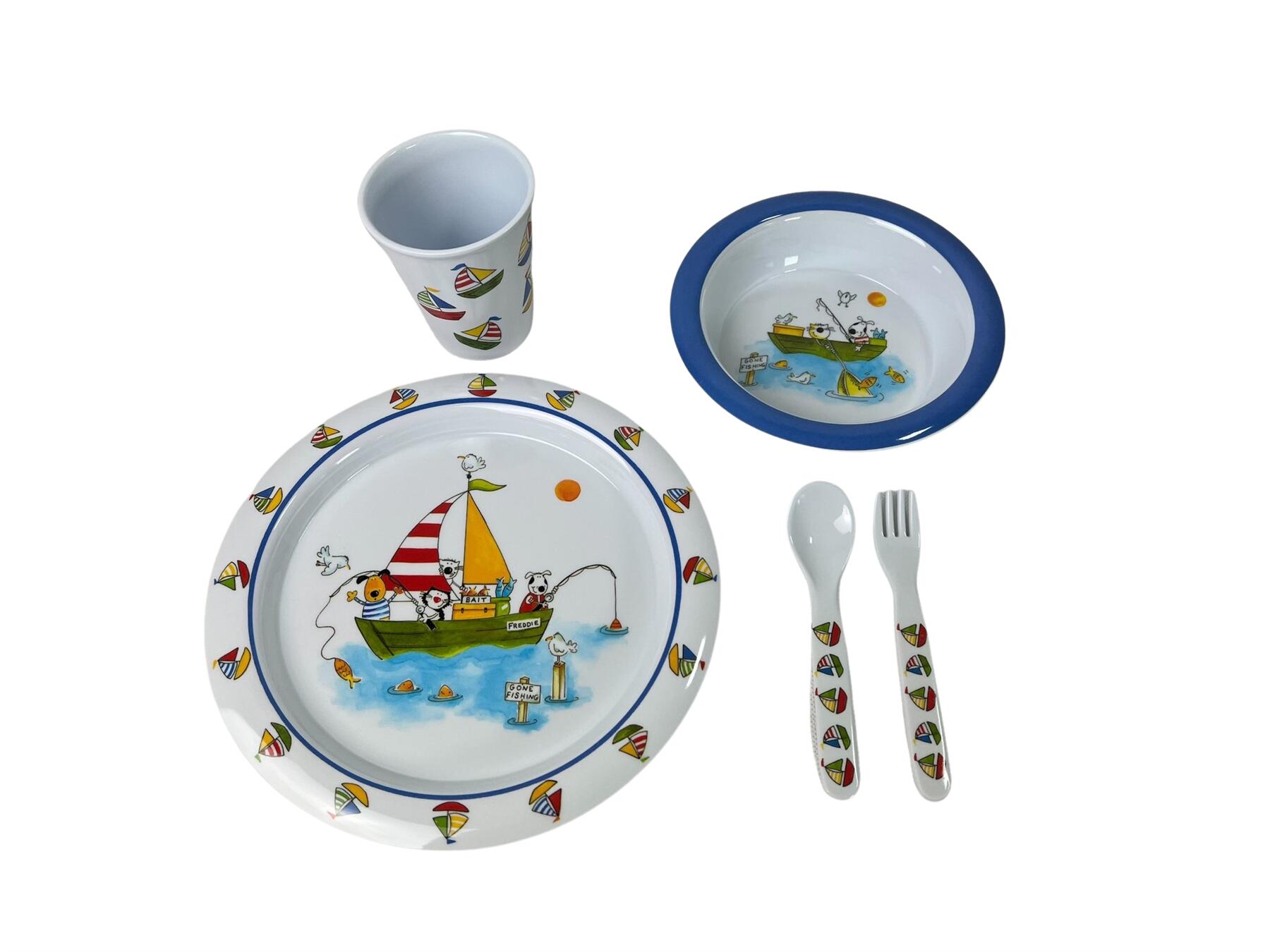 ROYAL LEISURE Royal Leisure Freddie and Friends Melamine Dining Set (Pack of 5)