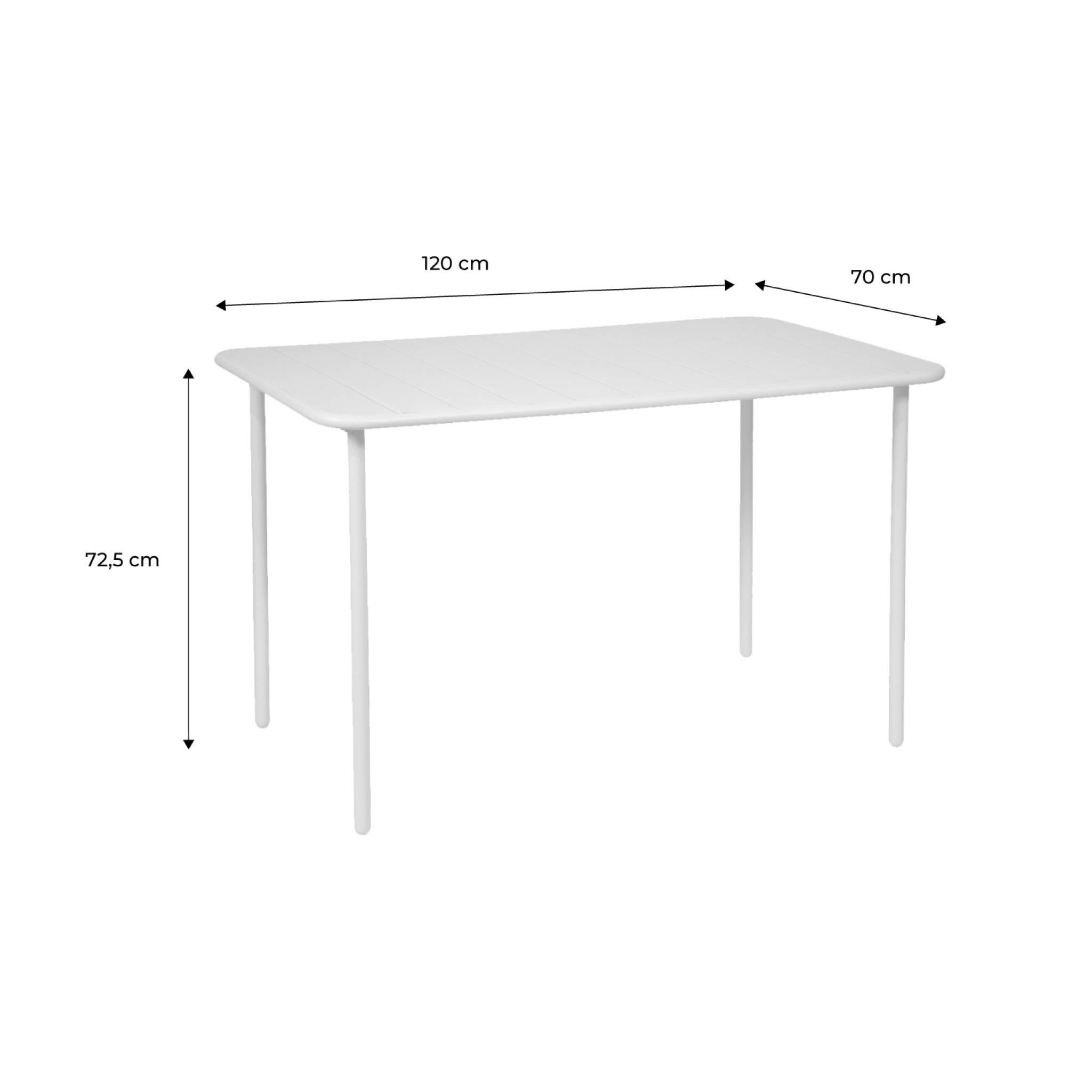 Tavolo da giardino in metallo a 4 posti, Beige 4/4