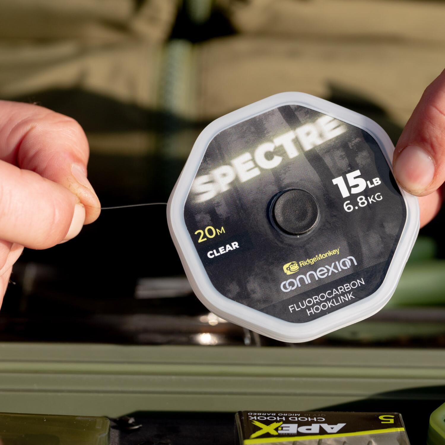RidgeMonkey Spectre Fluorocarbon Hooklink - 20m Vorfachschnur 3/6