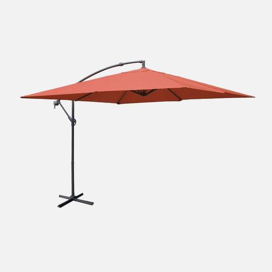 Ombrellone quadrato offset 3x3m Terracotta