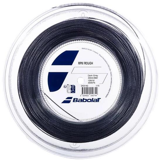Cordage RPM Rough Babolat 200 m Gris copolyester rotation élevée