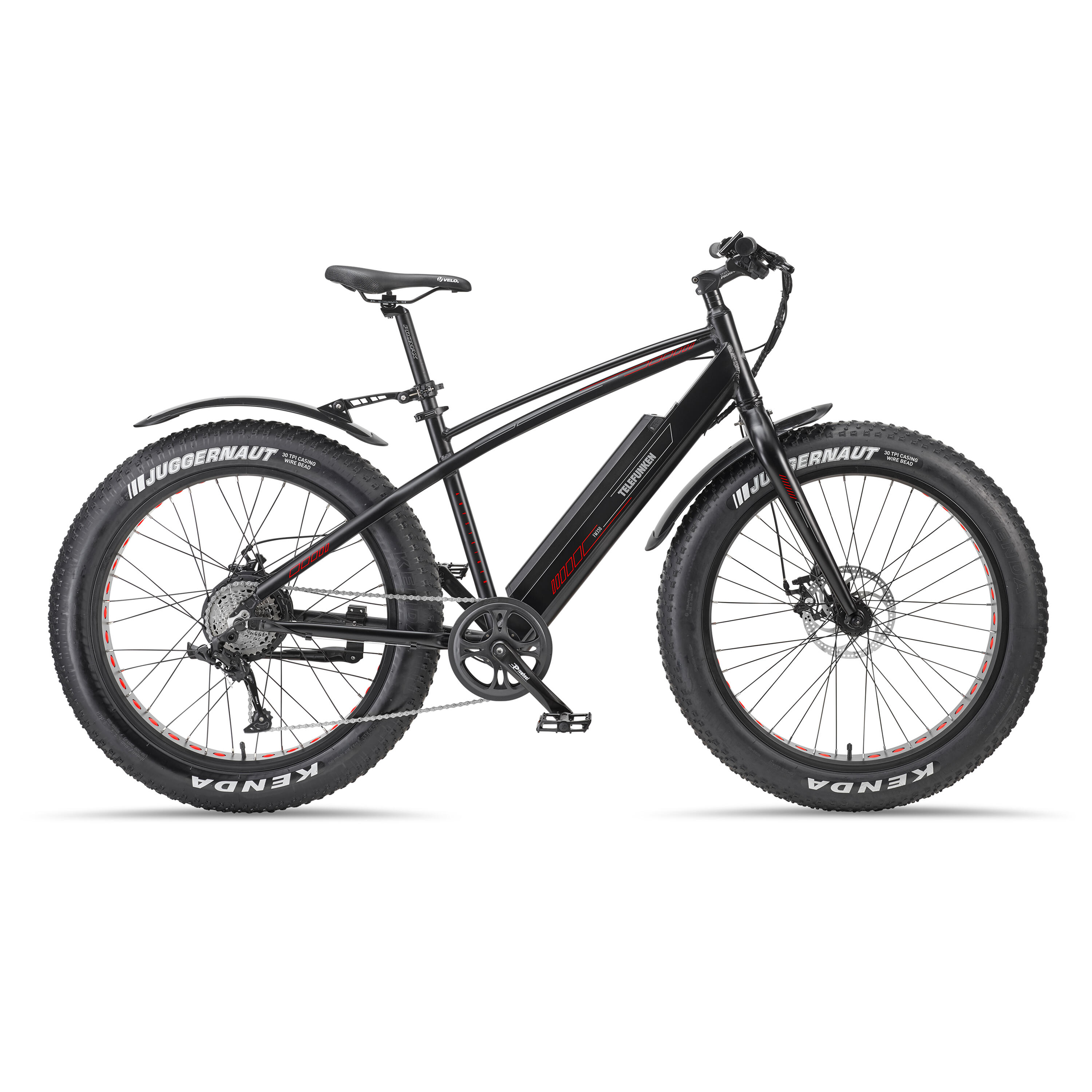 E-Bike FM350 26 Zoll 8-Gang Pedelec Fatbike Mountainbike E-MTB 576 Wh schwarz 2/6