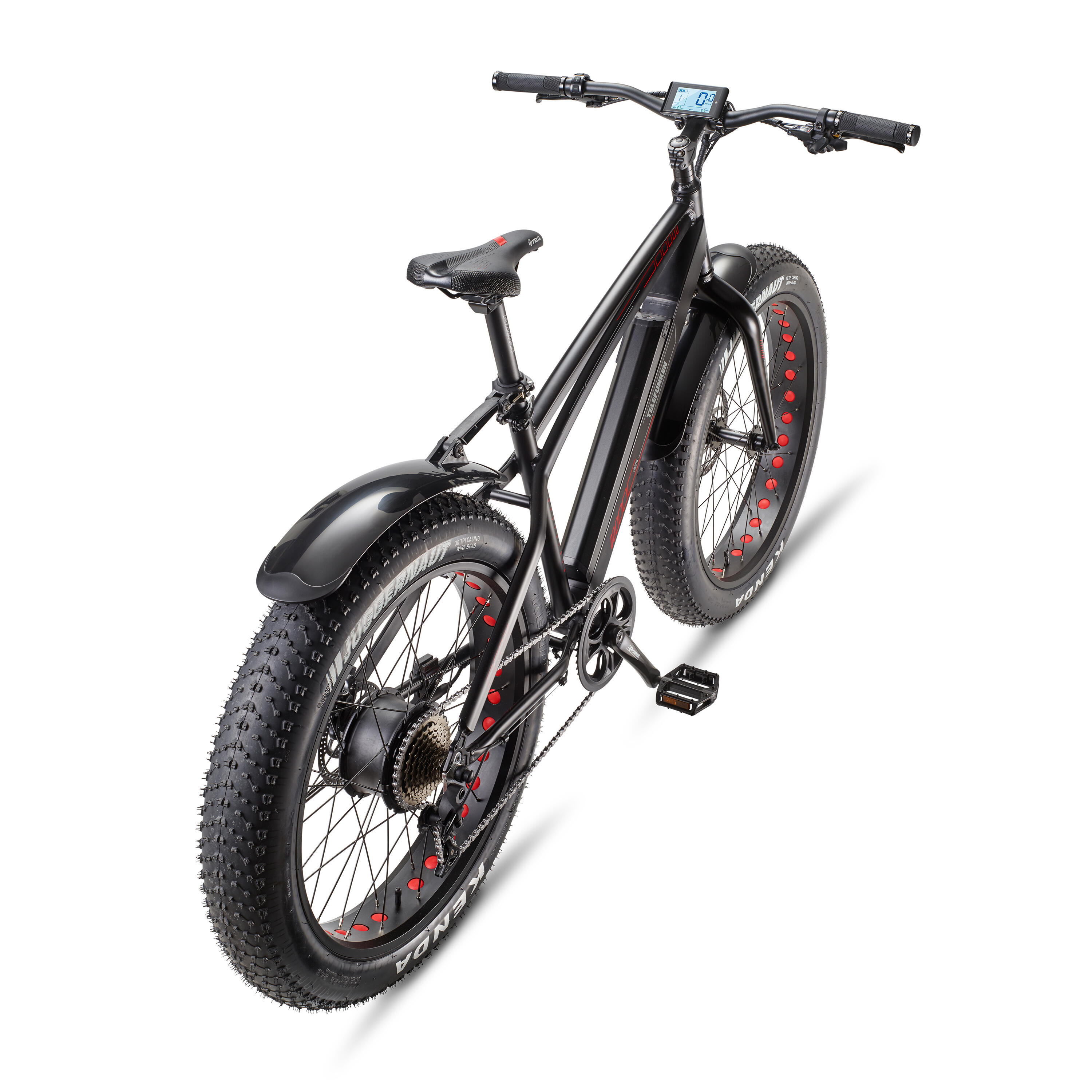 E-Bike FM350 26 Zoll 8-Gang Pedelec Fatbike Mountainbike E-MTB 576 Wh schwarz 3/6