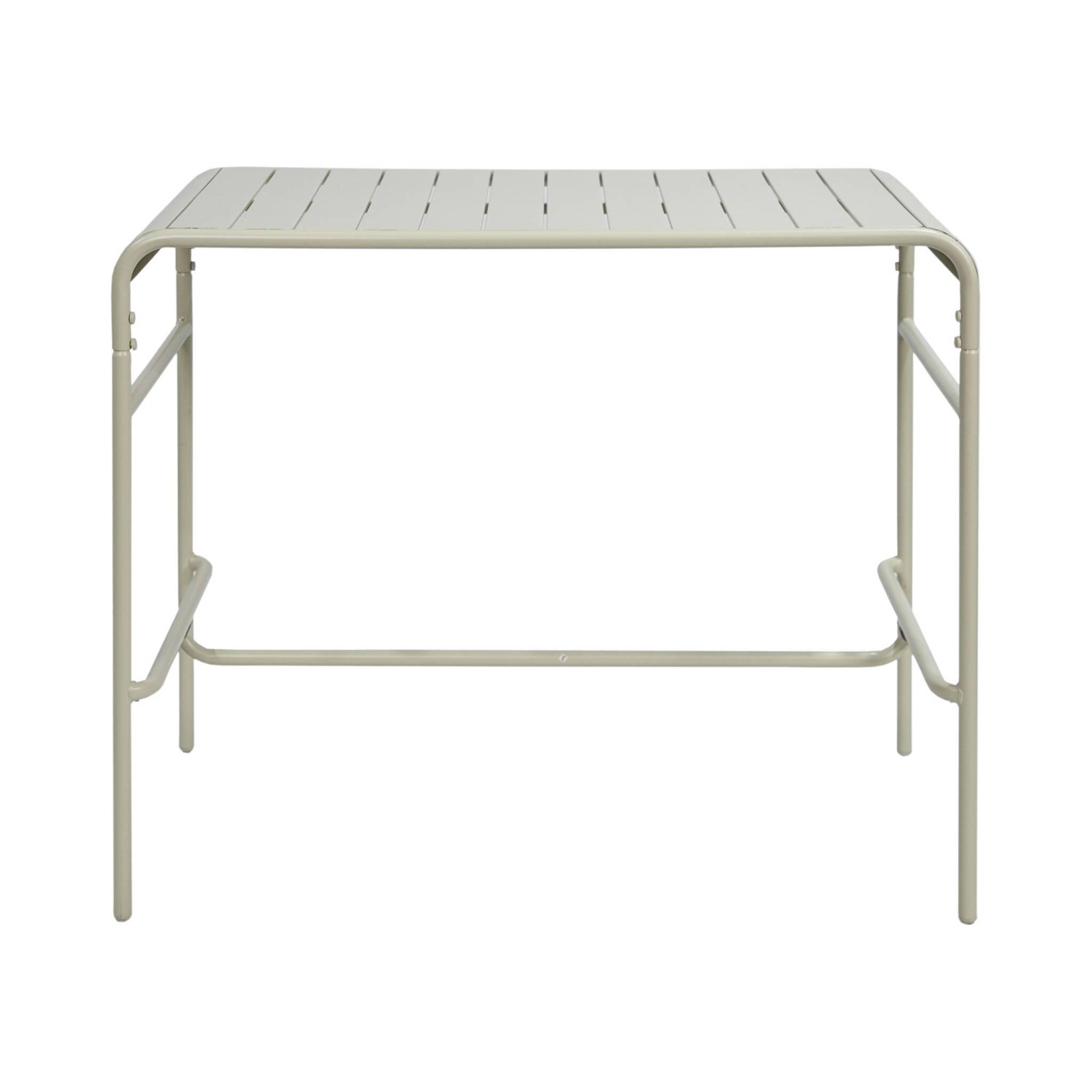 Tavolo da giardino a 4 posti in metallo, Beige 4/6