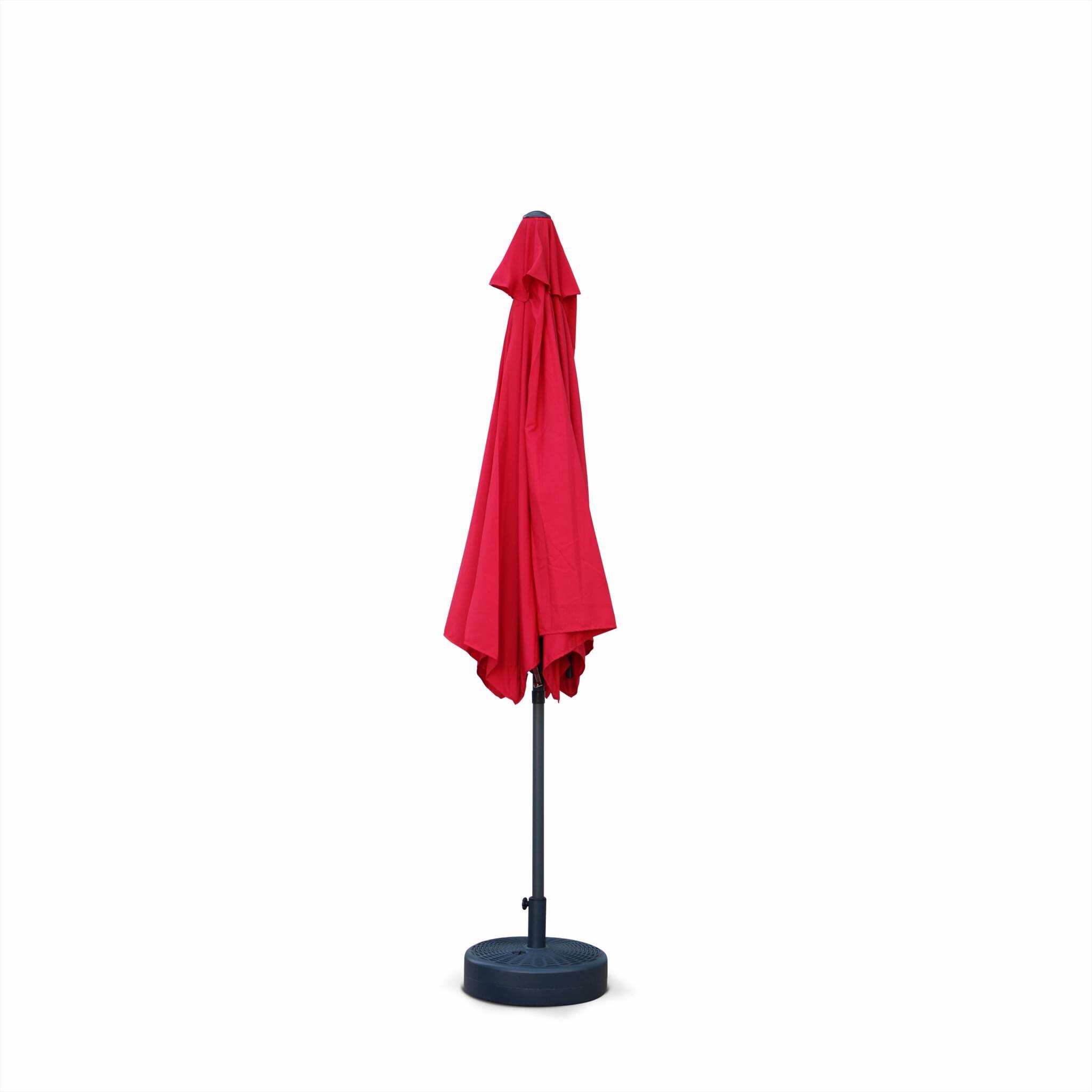 Parasol redondo, 3x3m, Rojo 5/6