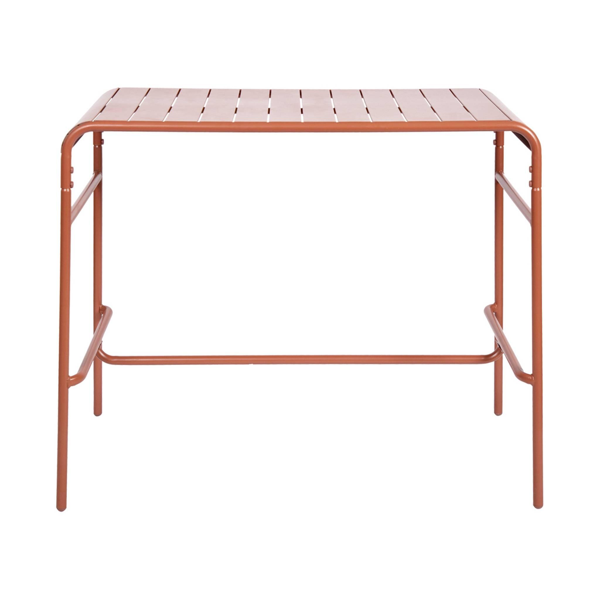 Tavolo da giardino a 4 posti in metallo, Terracotta 5/6