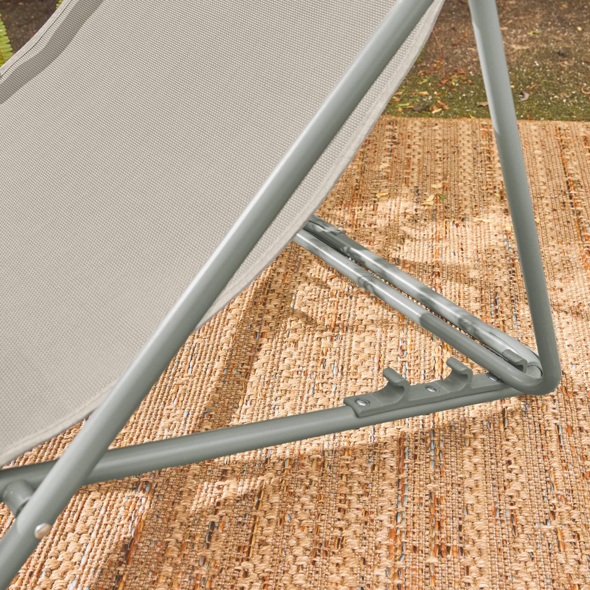 Silla de jardín plegable, set de 4, Verde kaki 3/6