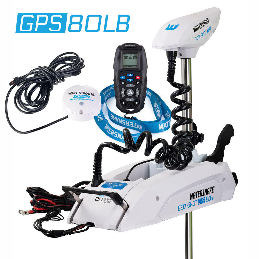 WATERSNAKE Motore da prua Watersnake Geo-Spot GPS 80lb con gambo da 78"