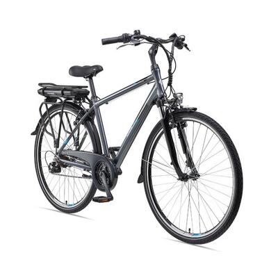 E-Bike XT481 28 Zoll 21-Gang Pedelec Trekking Touren Elektrofahrrad Herren grau