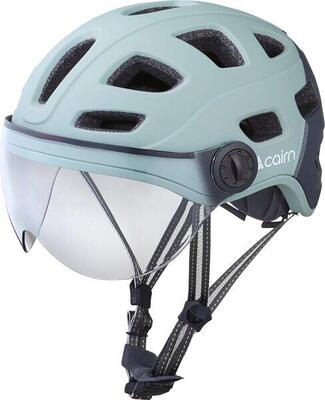 Helm cairn quartz vizier transparant led usb turquoise