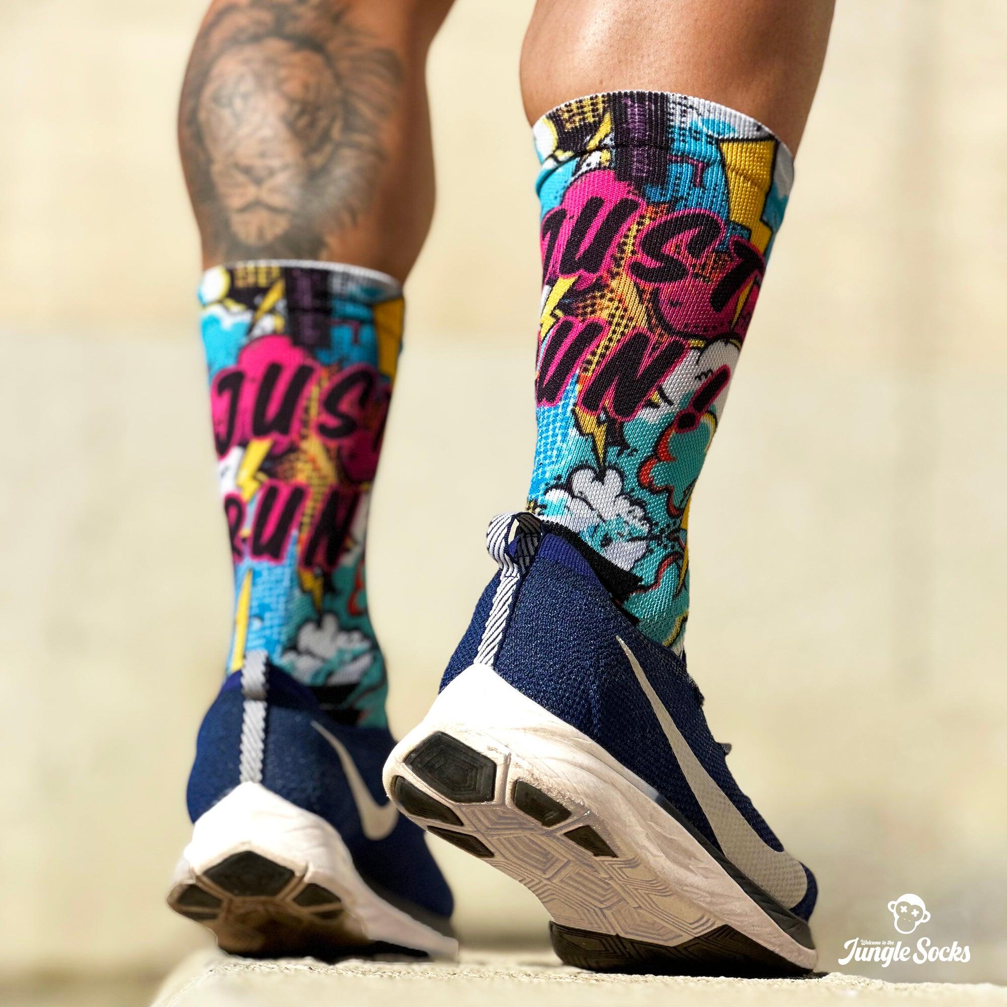 Calcetines Deportivos Running Divertidos Unisex Jungle Socks Just Run 2/3