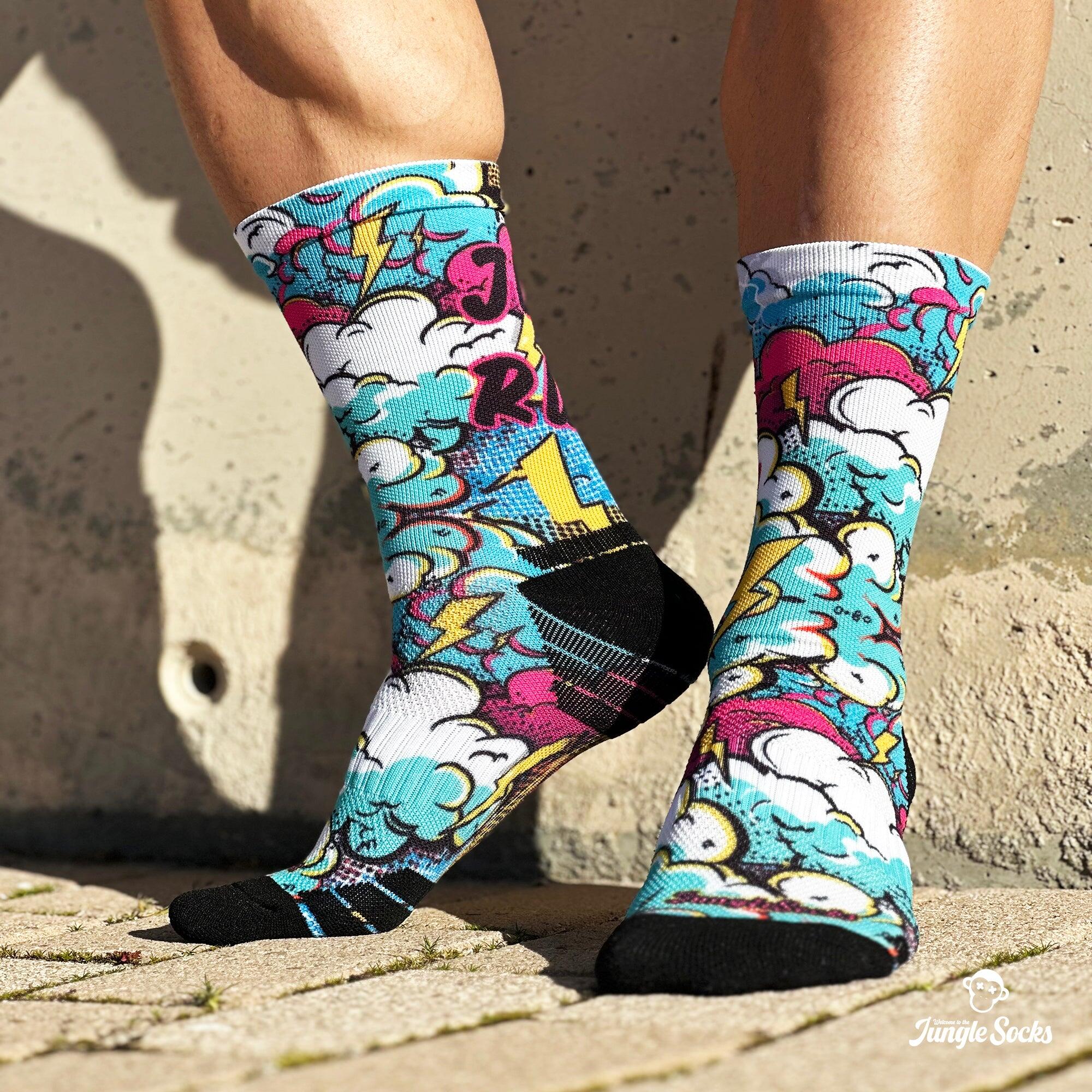 Calcetines Deportivos Running Divertidos Unisex Jungle Socks Just Run 3/3