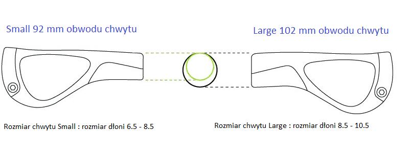 Chwyty rowerowe gripy Ergon Gp 2 L Gripshift