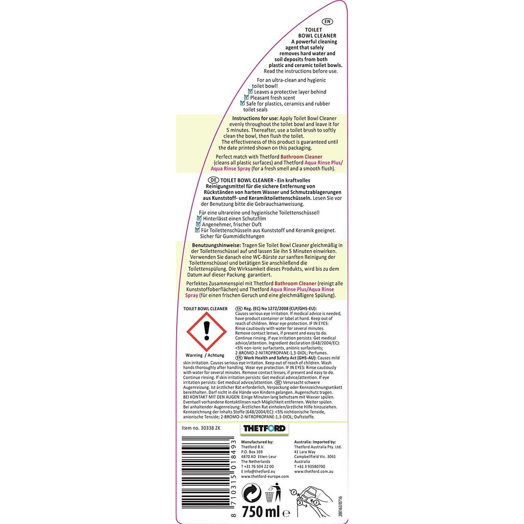 Thetford Toilet Bowl Chemical Cleaner - 750ml 3/3
