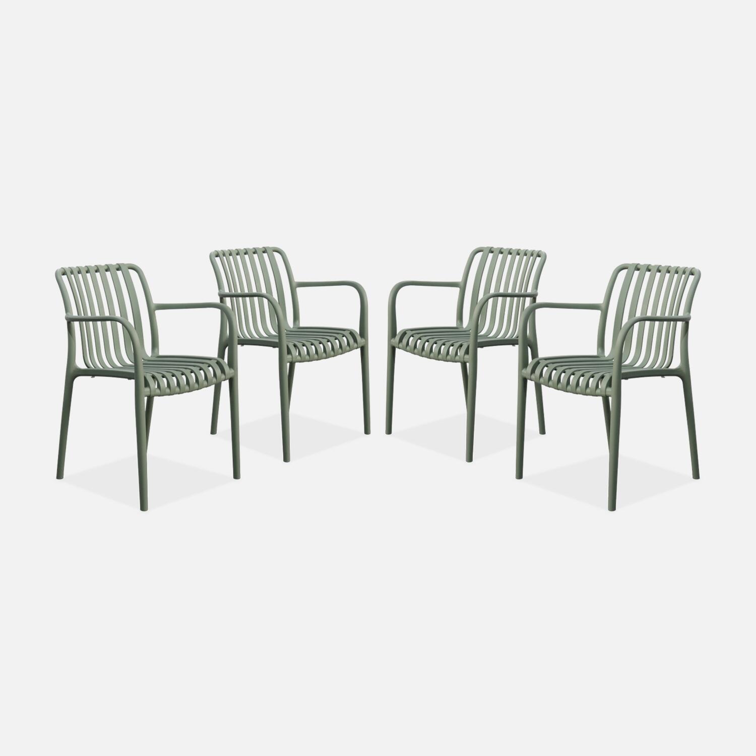 Cadeirão de bicicletas em plástico, set de 4, Verde cinzento