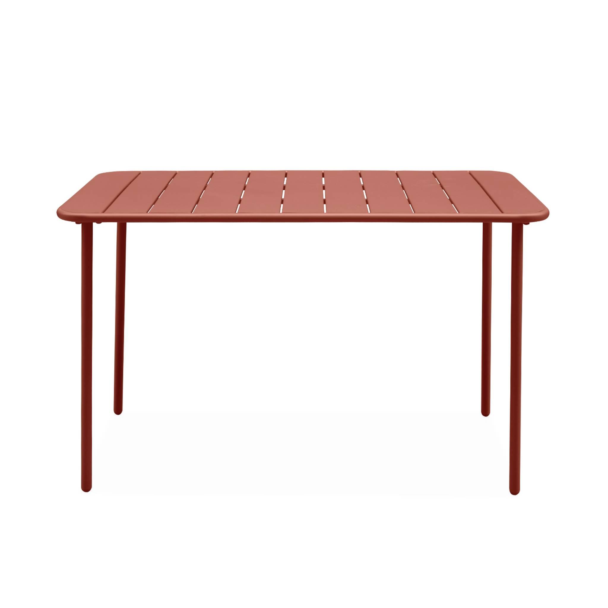 Tavolo da giardino in metallo a 4 posti, Terracotta 5/6