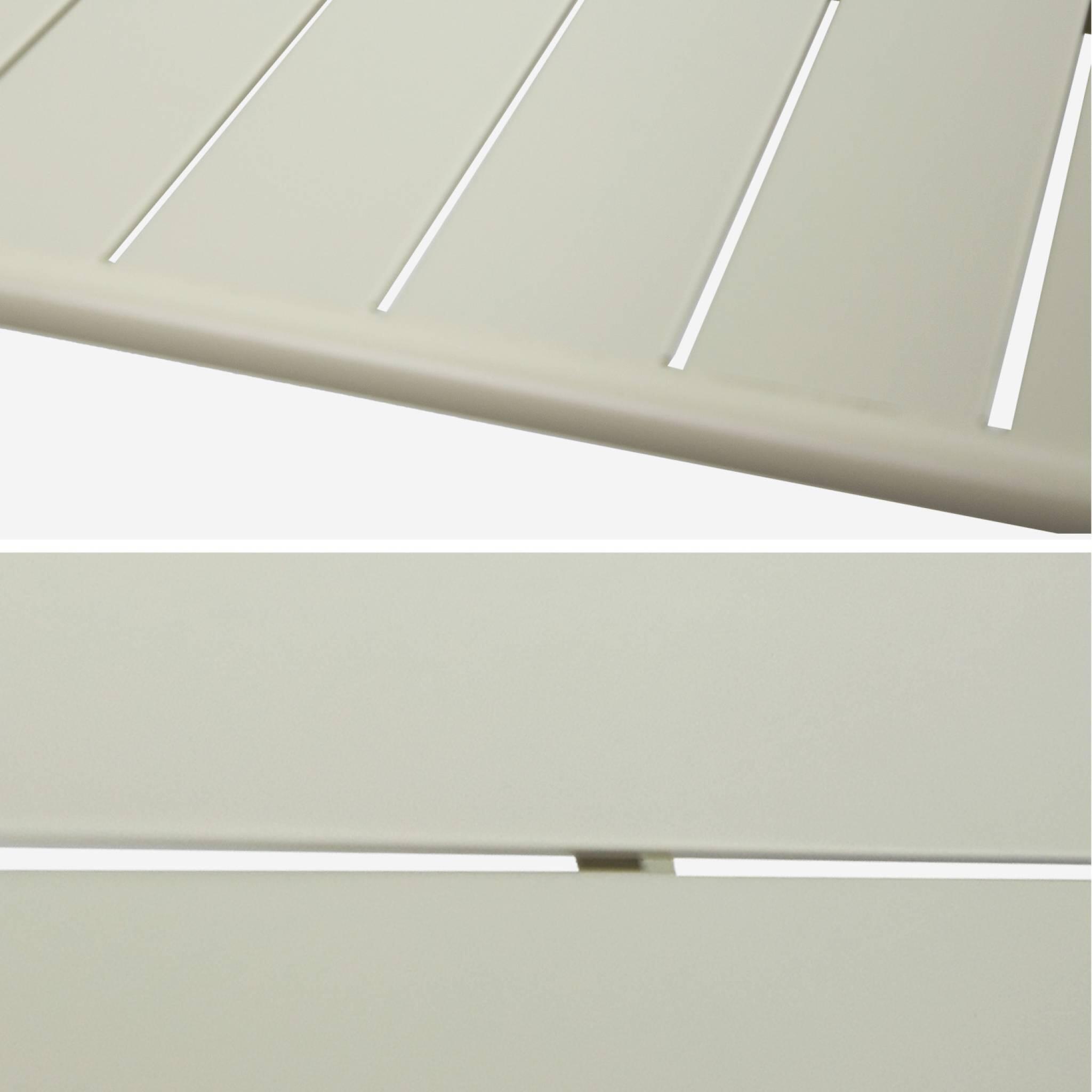 Tavolo da giardino a 4 posti in metallo, Beige 5/6