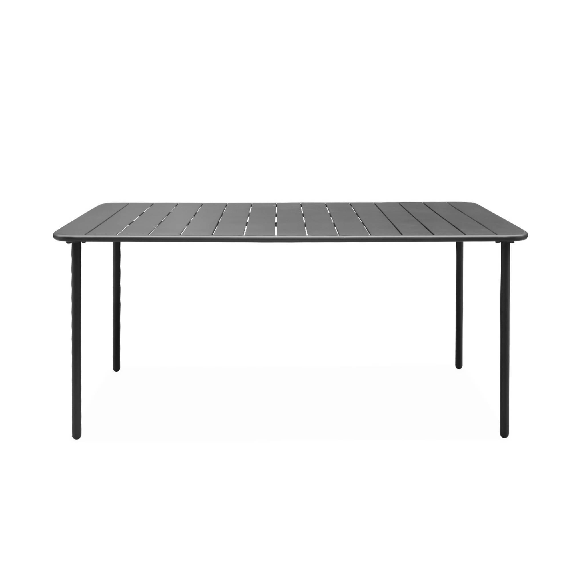 Mesa de jardim metálica de 6-8 lugares, Antracite 5/6