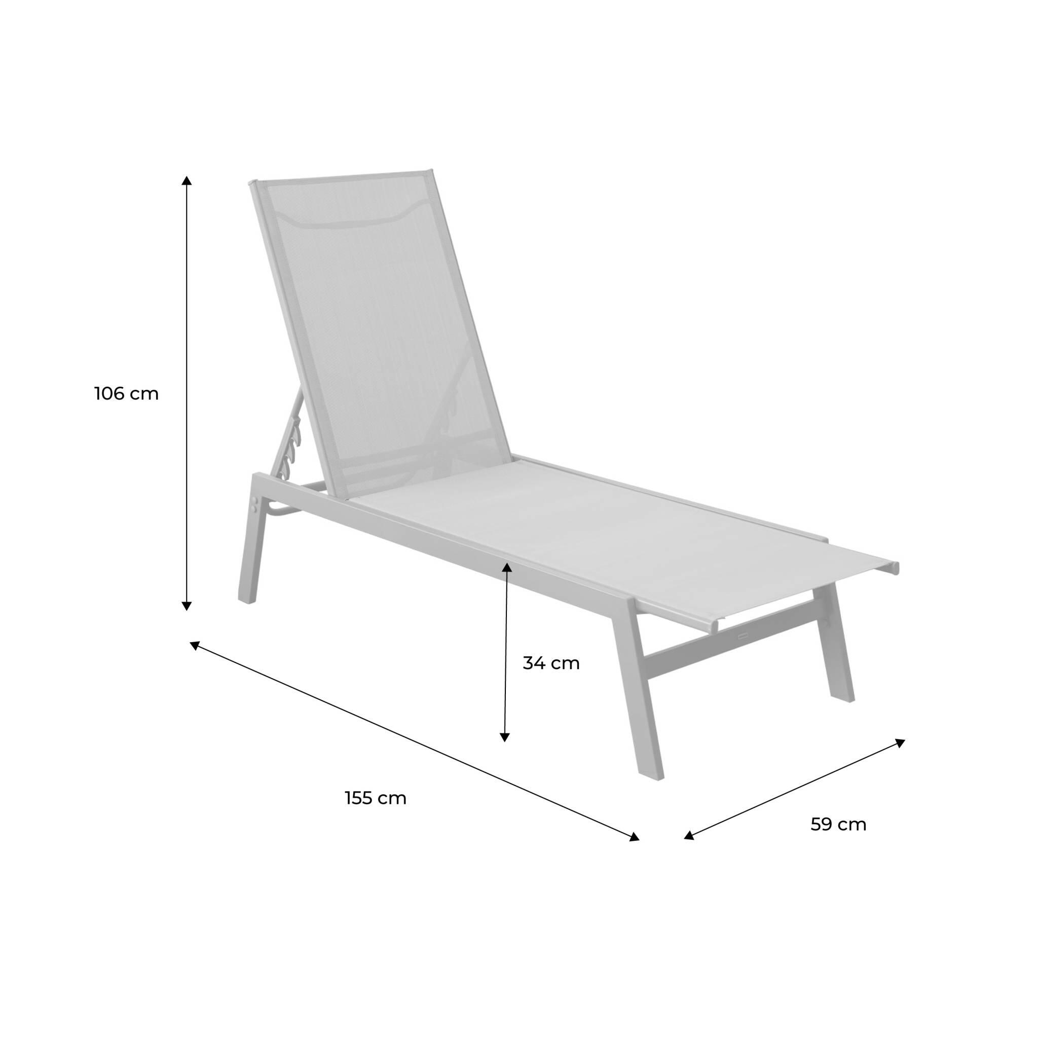 Transat de aço multi posições, set de 2, Terracota 4/6