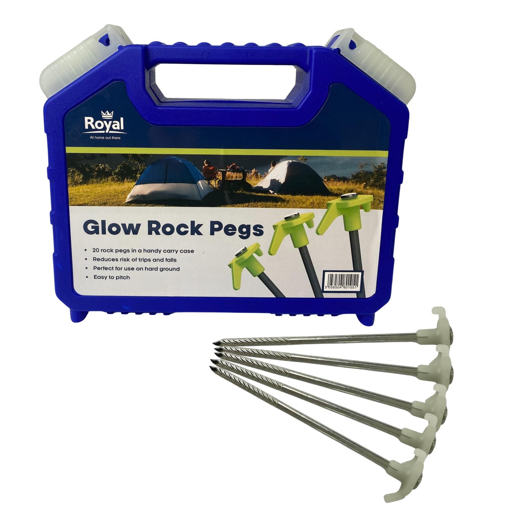 ROYAL LEISURE Royal Leisure 20 Glow Pegs In Case For Tent or Awning