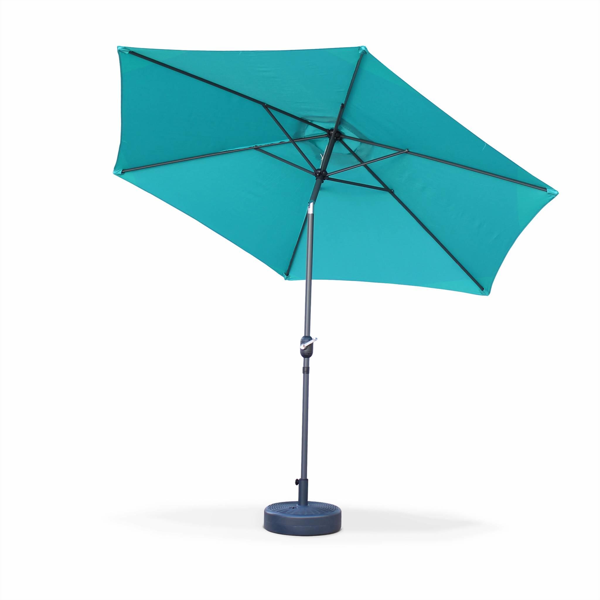 Parasol redondo, 3x3m, Turquesa 4/6