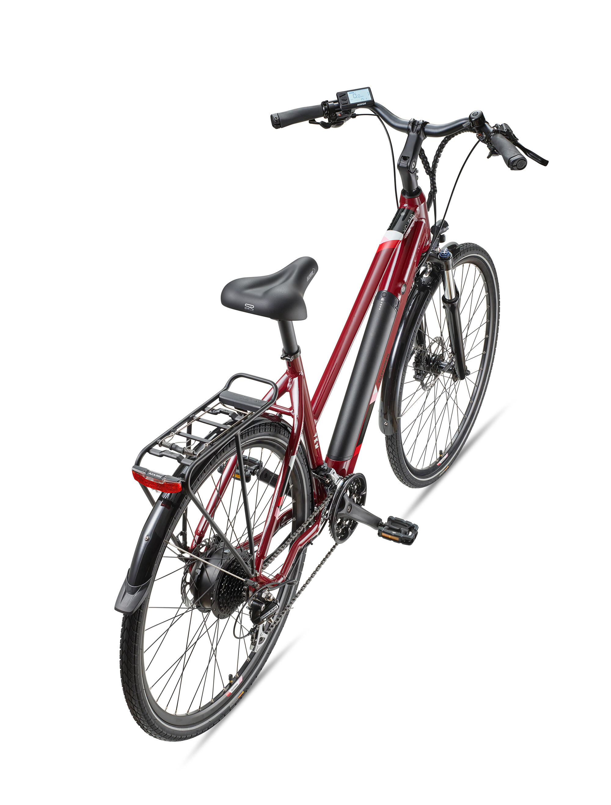 E-Bike XC940 28 Zoll 24-Gang Pedelec Trekking Touren Elektrofahrrad Damen rot 3/7