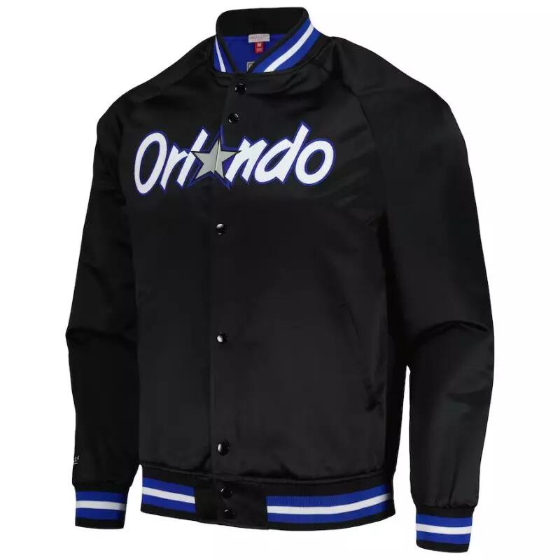 Blouson NBA Orlando Magic Mitchell & Ness Lightweight Satin Noir 1/3