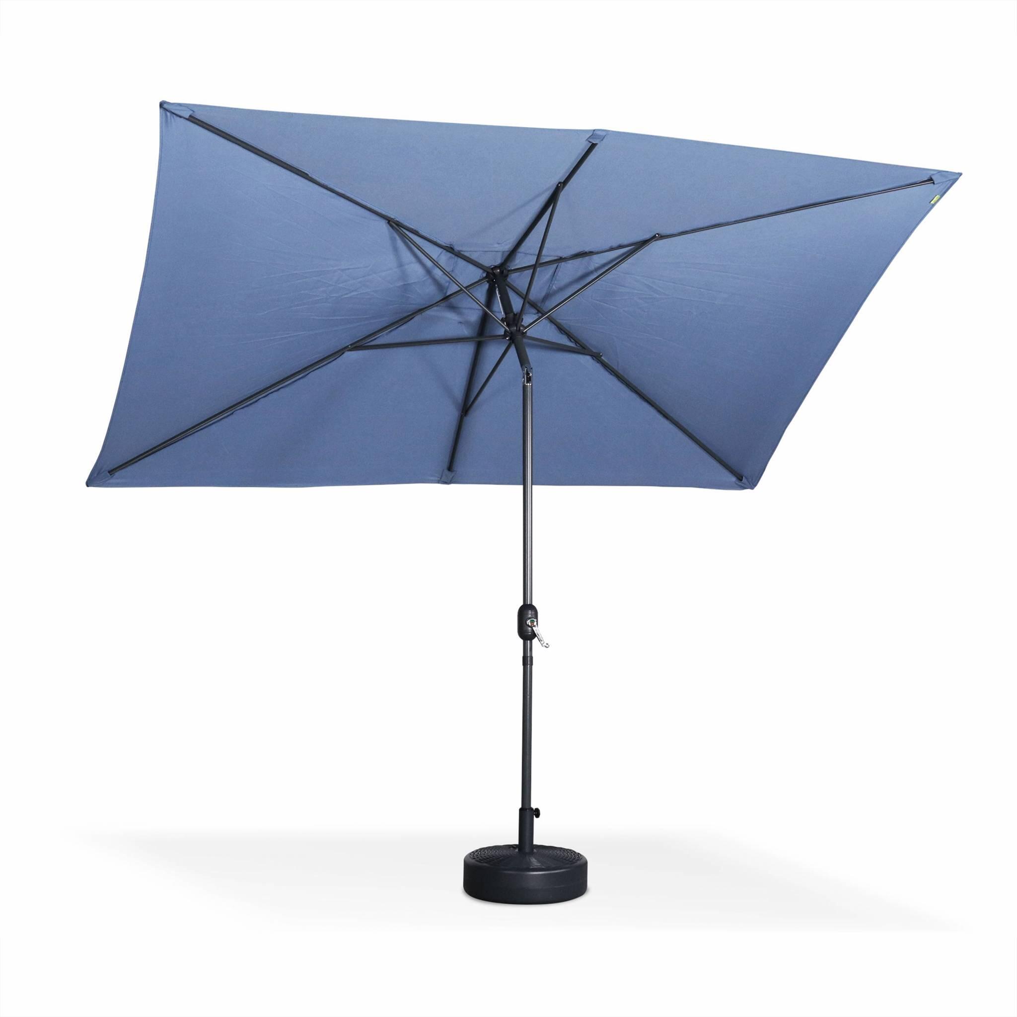 Parasol rectangular, 2x3m, Azul gris 4/6