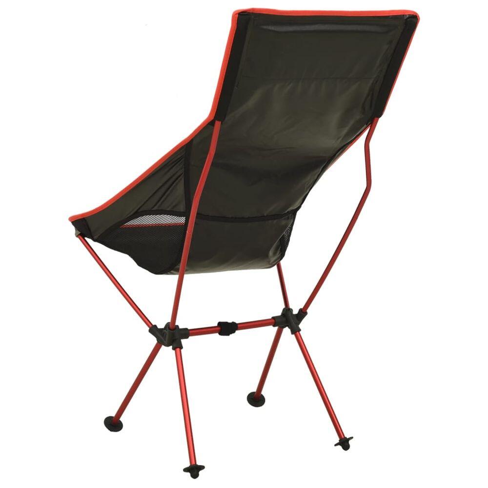 Silla de camping plegable PVC y aluminio negro 5/7