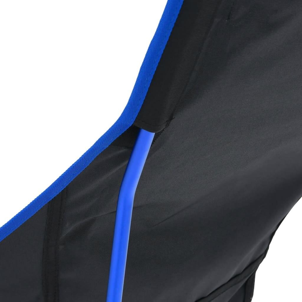Silla de camping plegable PVC y aluminio negro 6/7