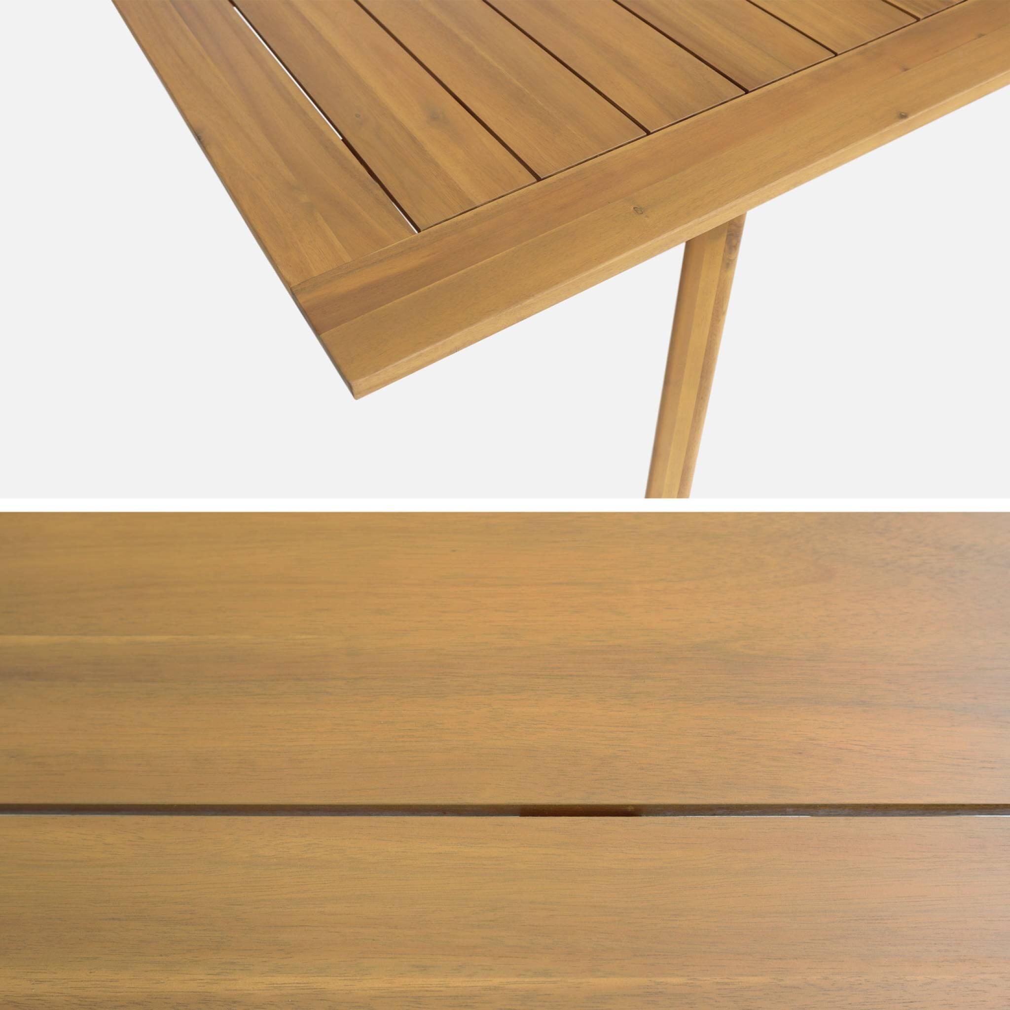 Tavolo da giardino in legno di acacia, 10 posti, Marrone naturale 4/6
