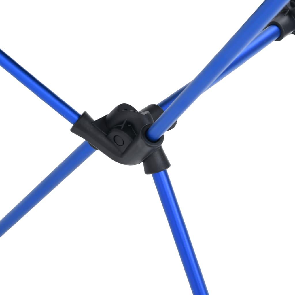 Silla de camping plegable PVC y aluminio negro 7/7