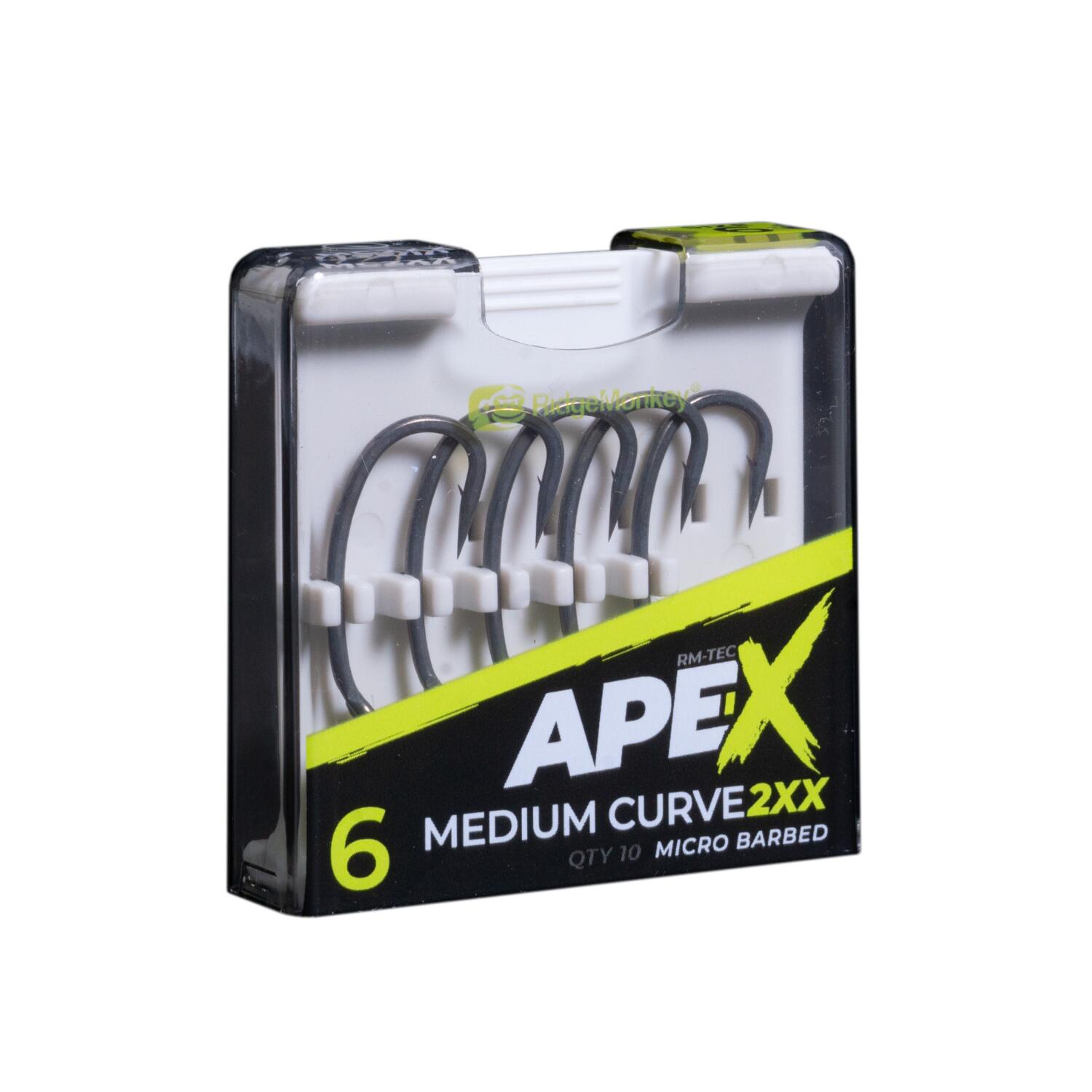 RidgeMonkey Ape-X Medium Curve 2XX Barbed Hooks Size 6 1/5