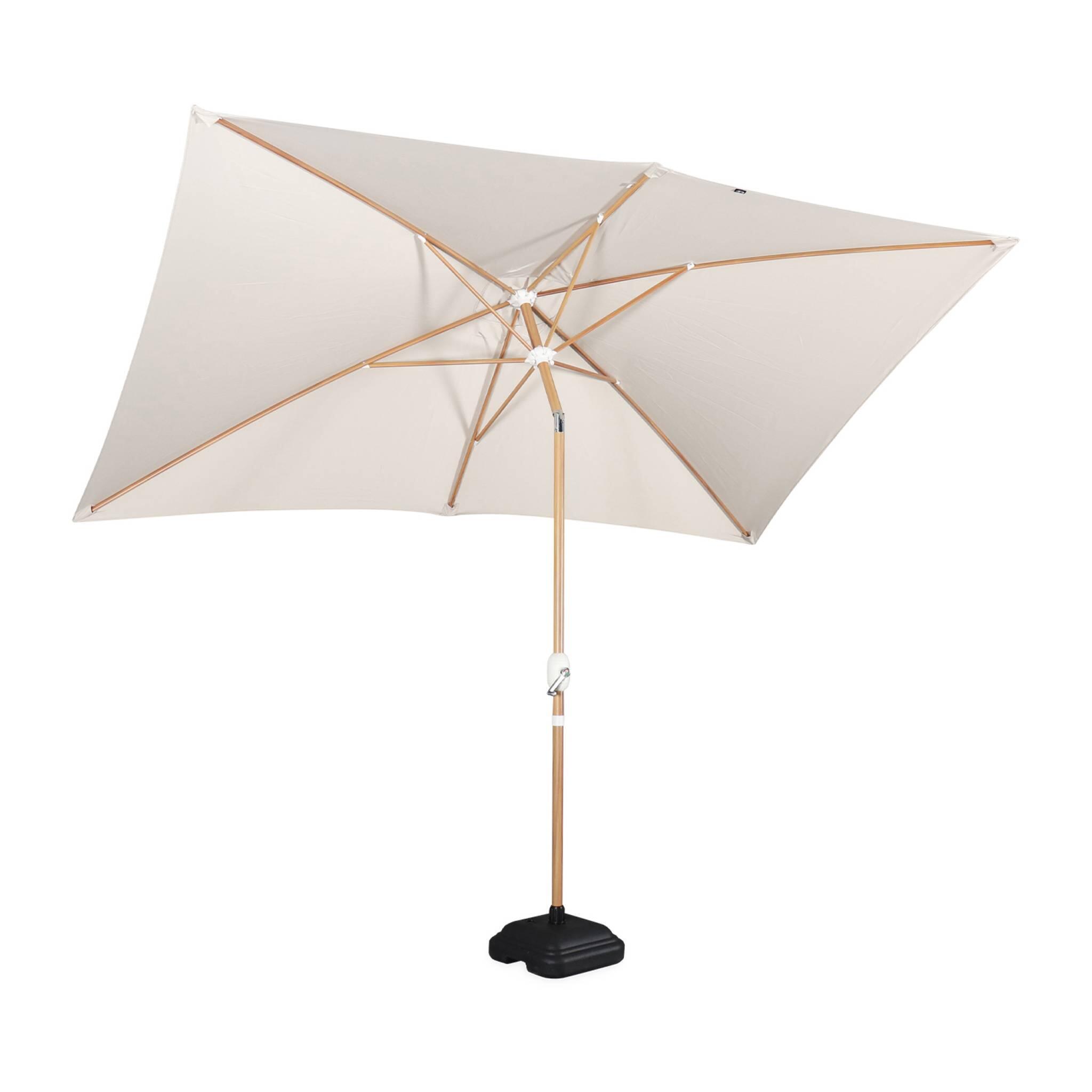 2x3m guarda-sol rectangular, multiposicional, Zibelina 4/6