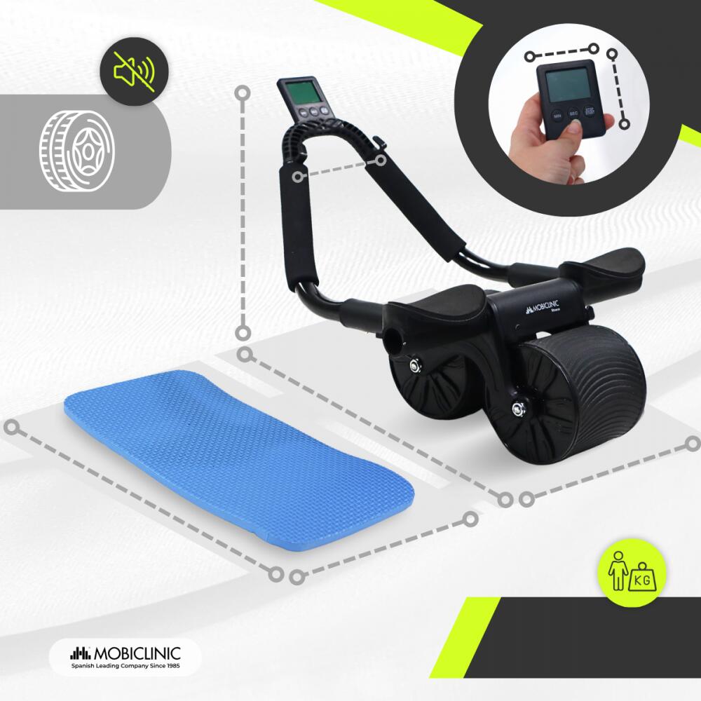Rullo Addominali Con Rimbalzo Automatico - 6 Ruote Stabilità Max 150kg Per Allenamento Core - Foto 13