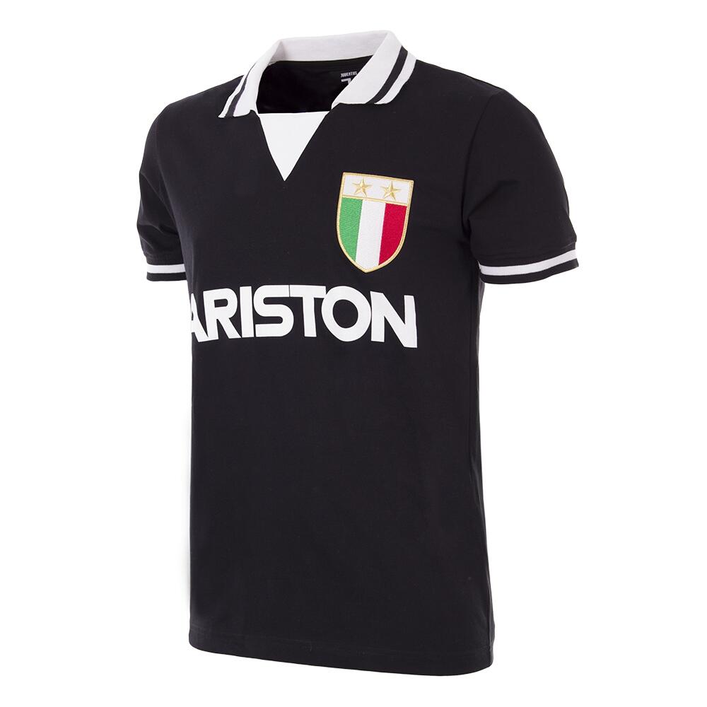 Koszulka retro piłkarska dla dorosłych - Juventus 1986-87 Gość - Czarna