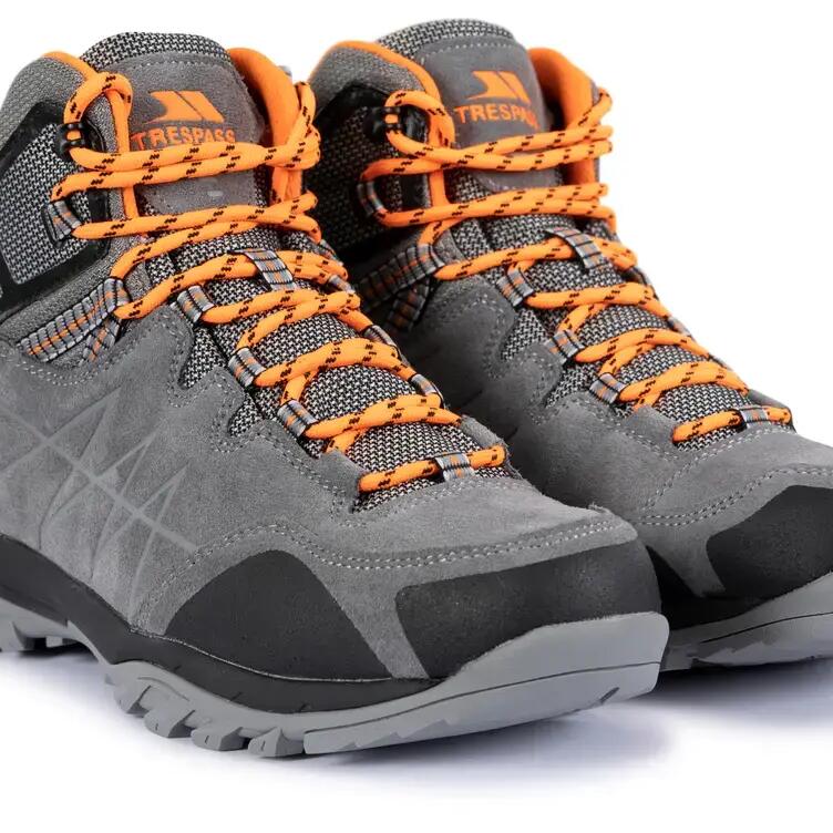 Trespass Caelan Men's Waterproof Hiking Shoes Grey, EVA Sole