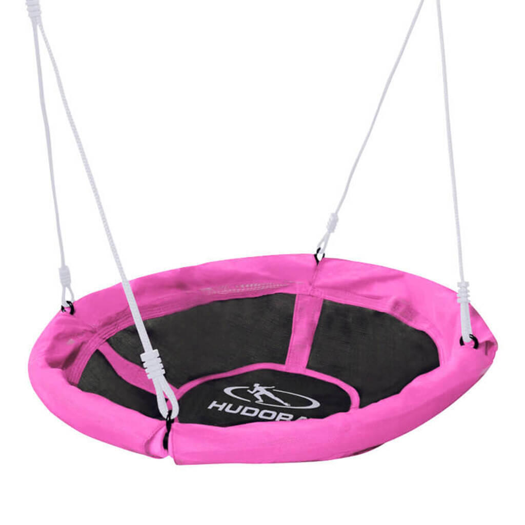 Balançoire nid HUDORA rose siège fermé 2/6