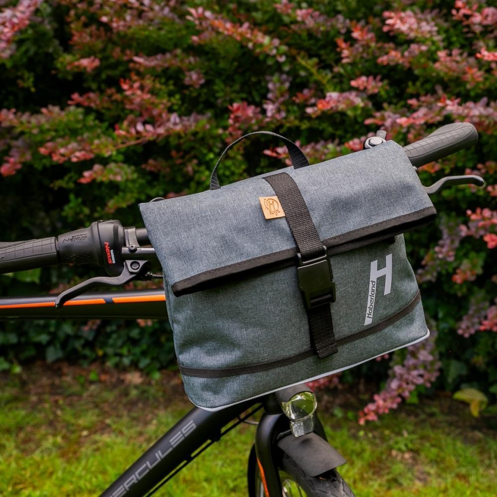Haberland Lenkertasche Mel eMotion 4 nature anthrazit/reflex - nachhaltige  Le...
